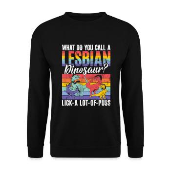 Lesbian Gifts - Unisex Pullover - Schwarz - Vorne - Alina (178cm) & Michal (187cm)