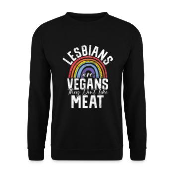 Lesbian Gifts - Unisex Pullover - Schwarz - Vorne - Alina (178cm) & Michal (187cm)