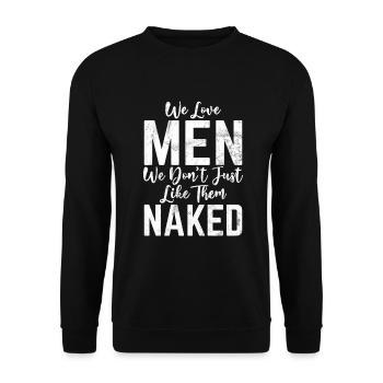 Lesbian Gifts - Unisex Pullover - Schwarz - Vorne - Alina (178cm) & Michal (187cm)