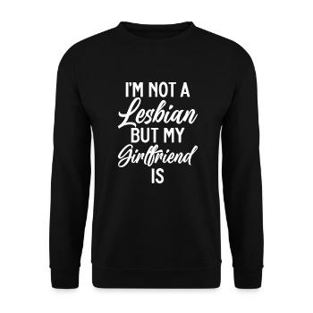 Lesbian Gifts - Unisex Pullover - Schwarz - Vorne - Alina (178cm) & Michal (187cm)