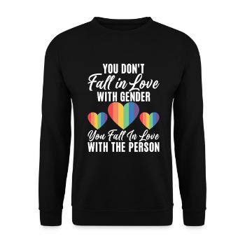 Lesbian Gifts - Unisex Pullover - Schwarz - Vorne - Alina (178cm) & Michal (187cm)