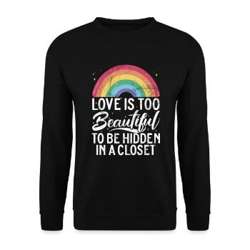 Lesbian Gifts - Unisex Pullover - Schwarz - Vorne - Alina (178cm) & Michal (187cm)
