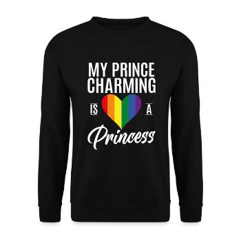 Lesbian Gifts - Unisex Pullover - Schwarz - Vorne - Alina (178cm) & Michal (187cm)