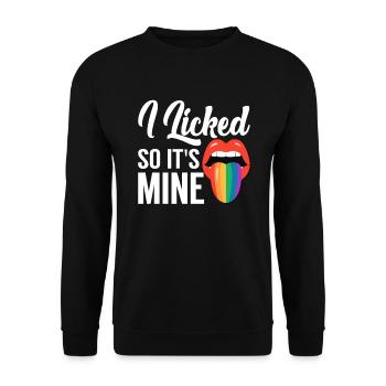 Lesbian Gifts - Unisex Pullover - Schwarz - Vorne - Alina (178cm) & Michal (187cm)
