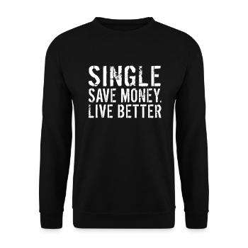 Single Gift - Unisex Sweatshirt - black - Front - Alina (178cm) & Michal (187cm)
