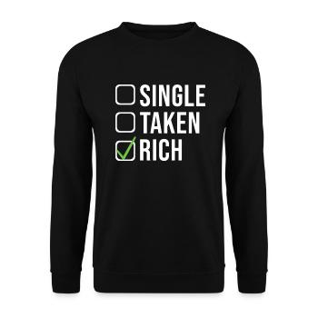 Single Gift - Unisex Sweatshirt - black - Front - Alina (178cm) & Michal (187cm)