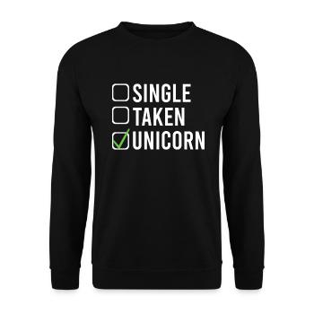 Single Gift - Unisex Sweatshirt - black - Front - Alina (178cm) & Michal (187cm)