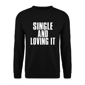 Single Gift - Unisex Sweatshirt - black - Front - Alina (178cm) & Michal (187cm)