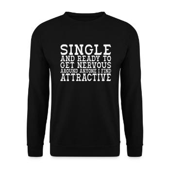Single Gift - Unisex Sweatshirt - black - Front - Alina (178cm) & Michal (187cm)
