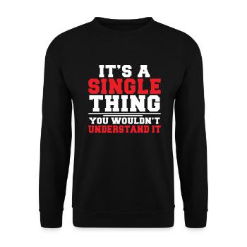 Single Gift - Unisex Sweatshirt - black - Front - Alina (178cm) & Michal (187cm)