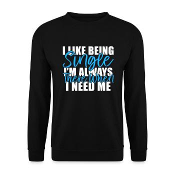 Single Gift - Unisex Sweatshirt - black - Front - Alina (178cm) & Michal (187cm)