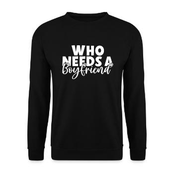 Single Gift - Unisex Sweatshirt - black - Front - Alina (178cm) & Michal (187cm)