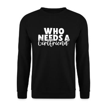 Single Gift - Unisex Sweatshirt - black - Front - Alina (178cm) & Michal (187cm)