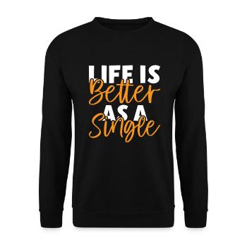 Single Gift - Unisex Sweatshirt - black - Front - Alina (178cm) & Michal (187cm)