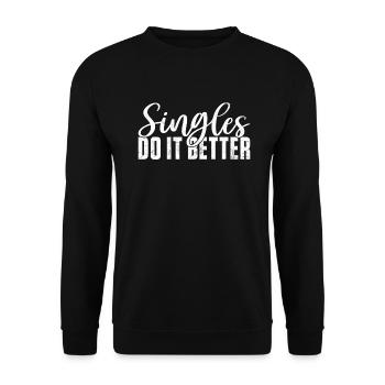 Single Gift - Unisex Sweatshirt - black - Front - Alina (178cm) & Michal (187cm)