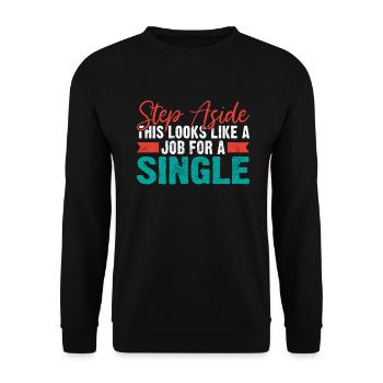 Single Gift - Unisex Sweatshirt - black - Front - Alina (178cm) & Michal (187cm)