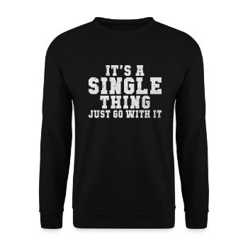 Single Gift - Unisex Sweatshirt - black - Front - Alina (178cm) & Michal (187cm)