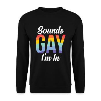 Gay Gifts - Unisex Pullover - Schwarz - Vorne - Alina (178cm) & Michal (187cm)