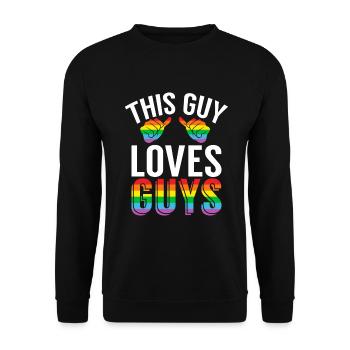 Gay Gifts - Unisex Pullover - Schwarz - Vorne - Alina (178cm) & Michal (187cm)