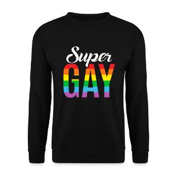 Gay Gifts - Unisex Pullover - Schwarz - Vorne - Alina (178cm) & Michal (187cm)