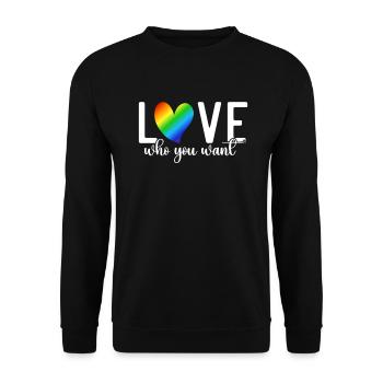 Gay Gifts - Unisex Pullover - Schwarz - Vorne - Alina (178cm) & Michal (187cm)