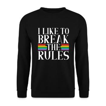 Gay Gifts - Unisex Pullover - Schwarz - Vorne - Alina (178cm) & Michal (187cm)