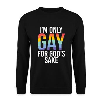 Gay Gifts - Unisex Pullover - Schwarz - Vorne - Alina (178cm) & Michal (187cm)
