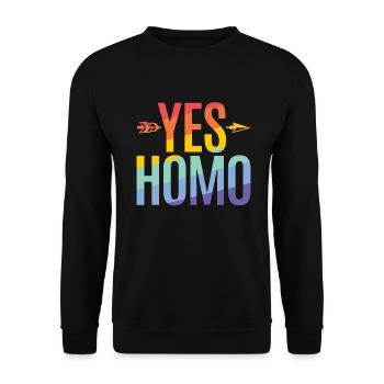 Gay Gifts - Unisex Pullover - Schwarz - Vorne - Alina (178cm) & Michal (187cm)