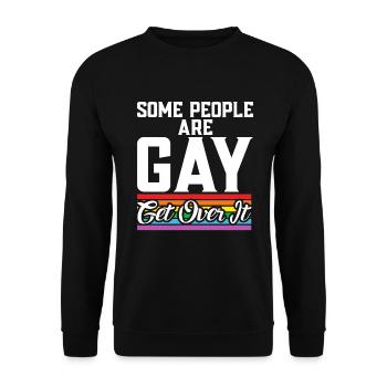Gay Gifts - Unisex Pullover - Schwarz - Vorne - Alina (178cm) & Michal (187cm)