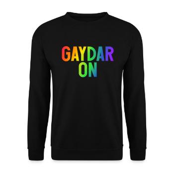 Gay Gifts - Unisex Pullover - Schwarz - Vorne - Alina (178cm) & Michal (187cm)