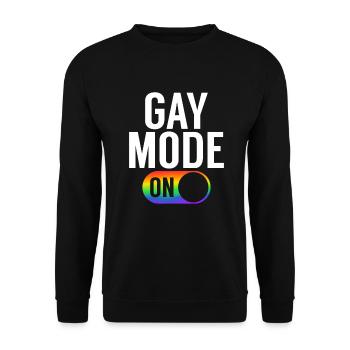 Gay Gifts - Unisex Pullover - Schwarz - Vorne - Alina (178cm) & Michal (187cm)