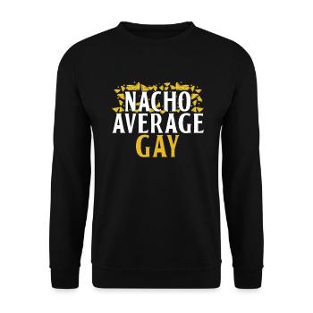 Gay Gifts - Unisex Pullover - Schwarz - Vorne - Alina (178cm) & Michal (187cm)