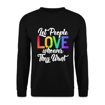 Gay Gifts - Unisex Pullover - Schwarz - Vorne - Alina (178cm) & Michal (187cm)