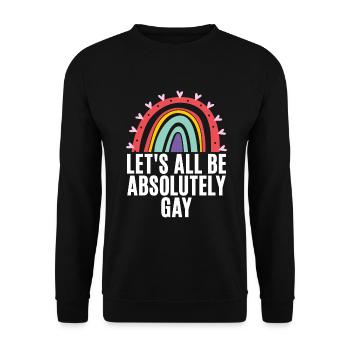 Gay Gifts - Unisex Pullover - Schwarz - Vorne - Alina (178cm) & Michal (187cm)