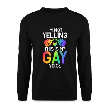 Gay Gifts - Unisex Pullover - Schwarz - Vorne - Alina (178cm) & Michal (187cm)