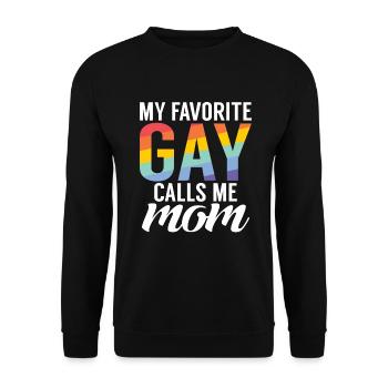Gay Gifts - Unisex Pullover - Schwarz - Vorne - Alina (178cm) & Michal (187cm)
