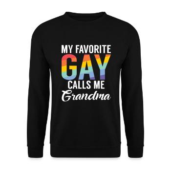 Gay Gifts - Unisex Pullover - Schwarz - Vorne - Alina (178cm) & Michal (187cm)
