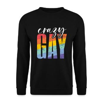 Gay Gifts - Unisex Pullover - Schwarz - Vorne - Alina (178cm) & Michal (187cm)