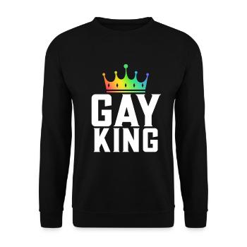 Gay Gifts - Unisex Pullover - Schwarz - Vorne - Alina (178cm) & Michal (187cm)