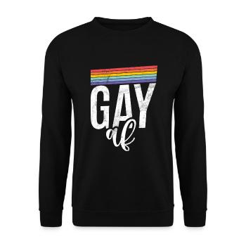 Gay Gifts - Unisex Pullover - Schwarz - Vorne - Alina (178cm) & Michal (187cm)