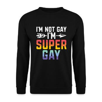 Gay Gifts - Unisex Pullover - Schwarz - Vorne - Alina (178cm) & Michal (187cm)