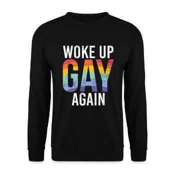 Gay Gifts - Unisex Pullover - Schwarz - Vorne - Alina (178cm) & Michal (187cm)