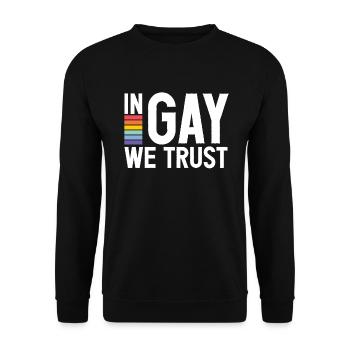 Gay Gifts - Unisex Pullover - Schwarz - Vorne - Alina (178cm) & Michal (187cm)