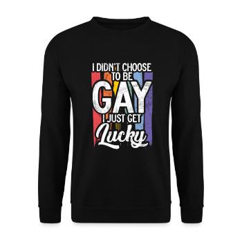 Gay Gifts - Unisex Pullover - Schwarz - Vorne - Alina (178cm) & Michal (187cm)