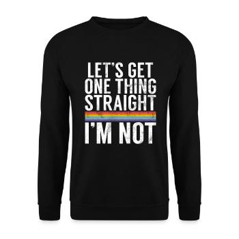 Gay Gifts - Unisex Pullover - Schwarz - Vorne - Alina (178cm) & Michal (187cm)
