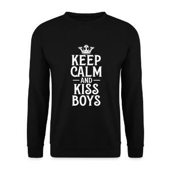 Gay Gifts - Unisex Pullover - Schwarz - Vorne - Alina (178cm) & Michal (187cm)