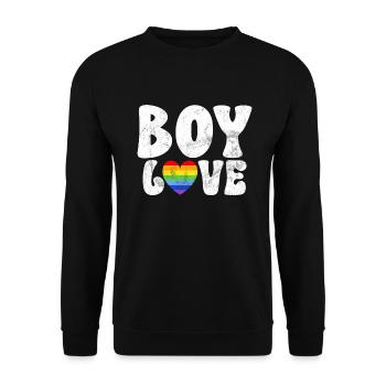 Gay Gifts - Unisex Pullover - Schwarz - Vorne - Alina (178cm) & Michal (187cm)