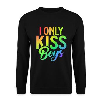 Gay Gifts - Unisex Pullover - Schwarz - Vorne - Alina (178cm) & Michal (187cm)