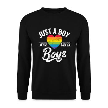 Gay Gifts - Unisex Pullover - Schwarz - Vorne - Alina (178cm) & Michal (187cm)