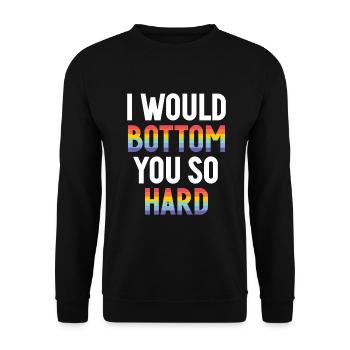 Gay Gifts - Unisex Pullover - Schwarz - Vorne - Alina (178cm) & Michal (187cm)